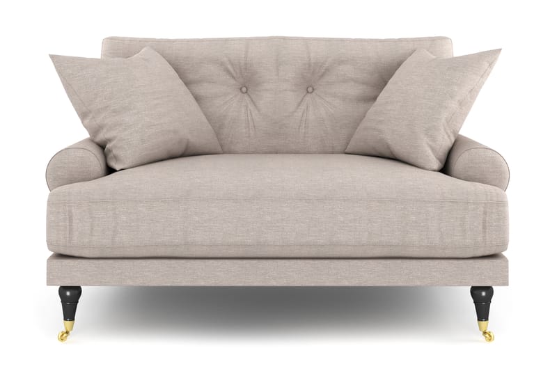 Loveseat Webber - Beige|Mässing - Möbler - Fåtölj & stolar - Fåtölj
