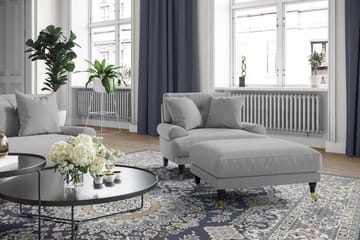 Loveseat Webber - Ljusgrå|Krom - Möbler - Fåtölj & stolar - Fåtölj