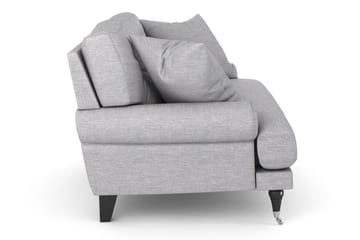 Loveseat Webber - Ljusgrå|Krom - Möbler - Fåtölj & stolar - Fåtölj
