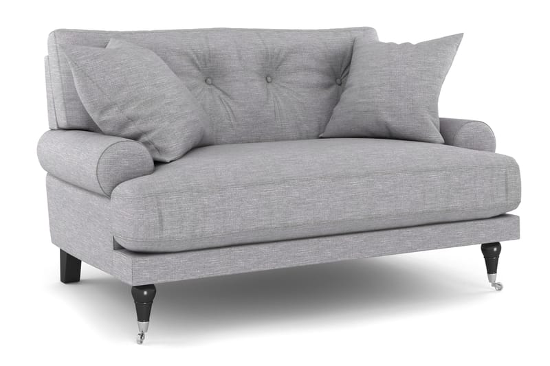 Loveseat Webber - Ljusgrå|Krom - Möbler - Fåtölj & stolar - Fåtölj
