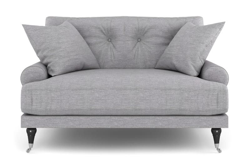 Loveseat Webber - Ljusgrå|Krom - Möbler - Fåtölj & stolar - Fåtölj