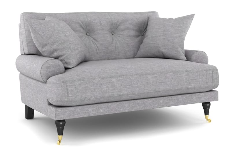 Loveseat Webber - Ljusgrå|Mässing - Möbler - Fåtölj & stolar - Fåtölj