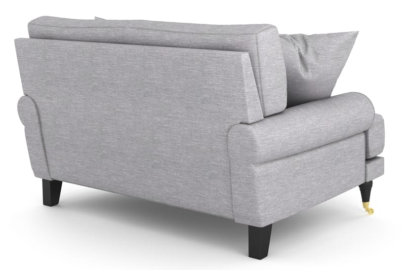 Loveseat Webber - Ljusgrå|Mässing - Möbler - Fåtölj & stolar - Fåtölj