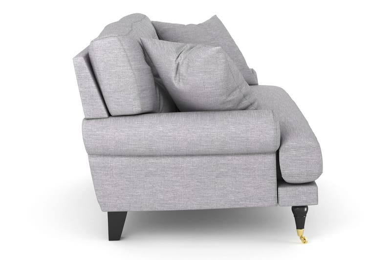 Loveseat Webber - Ljusgrå|Mässing - Möbler - Fåtölj & stolar - Fåtölj