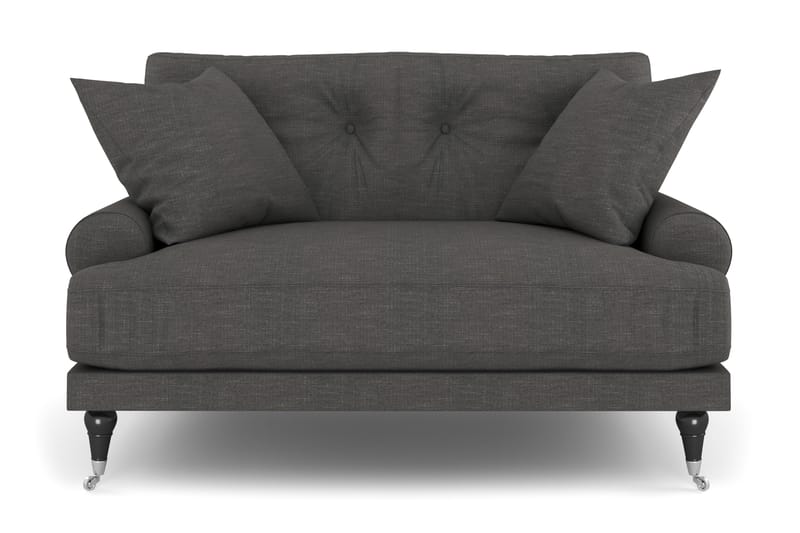 Loveseat Webber - Mörkgrå|Krom - Möbler - Fåtölj & stolar - Fåtölj