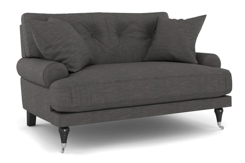 Loveseat Webber - Mörkgrå|Krom - Möbler - Fåtölj & stolar - Fåtölj