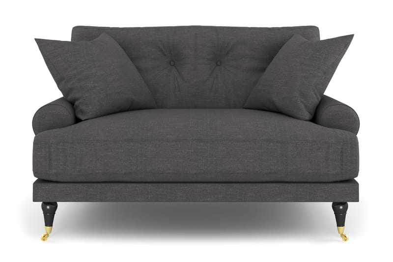 Loveseat Webber - Mörkgrå|Mässing - Möbler - Fåtölj & stolar - Fåtölj