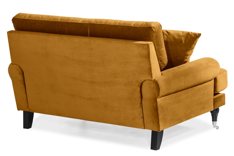 Loveseat Webber Sammet - Amber|Krom - Möbler - Fåtölj & stolar - Fåtölj - Sammetsfåtölj