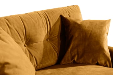 Loveseat Webber Sammet - Amber|Krom - Möbler - Fåtölj & stolar - Fåtölj - Sammetsfåtölj