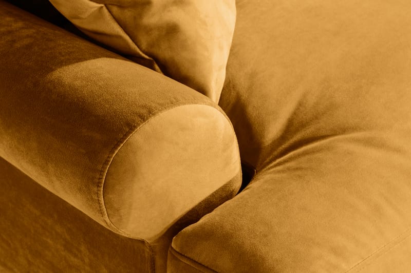Loveseat Webber Sammet - Amber|Krom - Möbler - Fåtölj & stolar - Fåtölj - Sammetsfåtölj