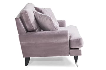 Loveseat Webber Sammet - Lila|Krom - Möbler - Fåtölj & stolar - Fåtölj