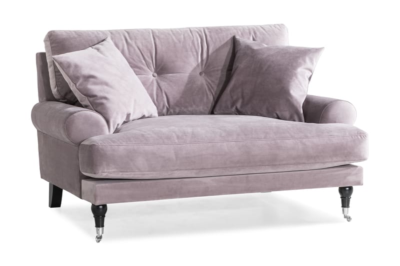 Loveseat Webber Sammet - Lila|Krom - Möbler - Fåtölj & stolar - Fåtölj