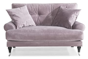 Loveseat Webber Sammet - Lila|Krom - Möbler - Fåtölj & stolar - Fåtölj