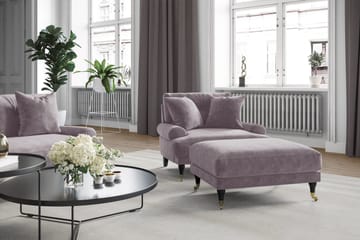 Loveseat Webber Sammet - Lila|Mässing - Möbler - Fåtölj & stolar - Fåtölj