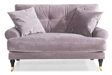 Loveseat Webber Sammet - Lila|Mässing - Möbler - Fåtölj & stolar - Fåtölj