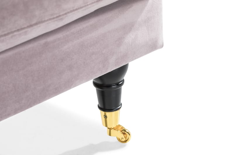 Loveseat Webber Sammet - Lila|Mässing - Möbler - Fåtölj & stolar - Fåtölj