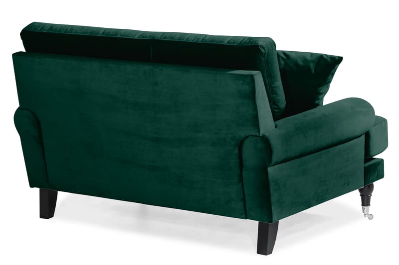 Loveseat Webber Sammet - Mörkgrön|Krom - Möbler - Fåtölj & stolar - Fåtölj - Sammetsfåtölj