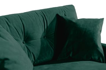 Loveseat Webber Sammet - Mörkgrön|Krom - Möbler - Fåtölj & stolar - Fåtölj - Sammetsfåtölj