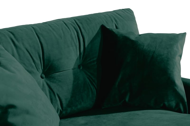 Loveseat Webber Sammet - Mörkgrön|Krom - Möbler - Fåtölj & stolar - Fåtölj - Sammetsfåtölj