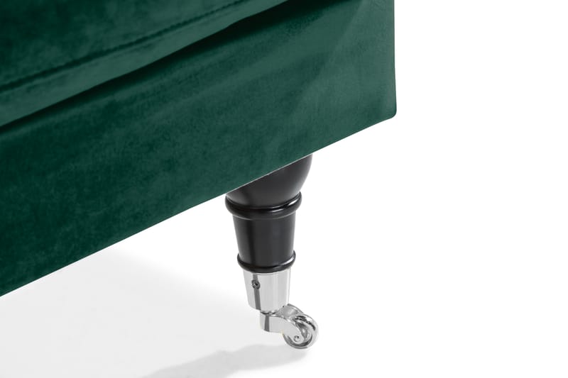 Loveseat Webber Sammet - Mörkgrön|Krom - Möbler - Fåtölj & stolar - Fåtölj - Sammetsfåtölj