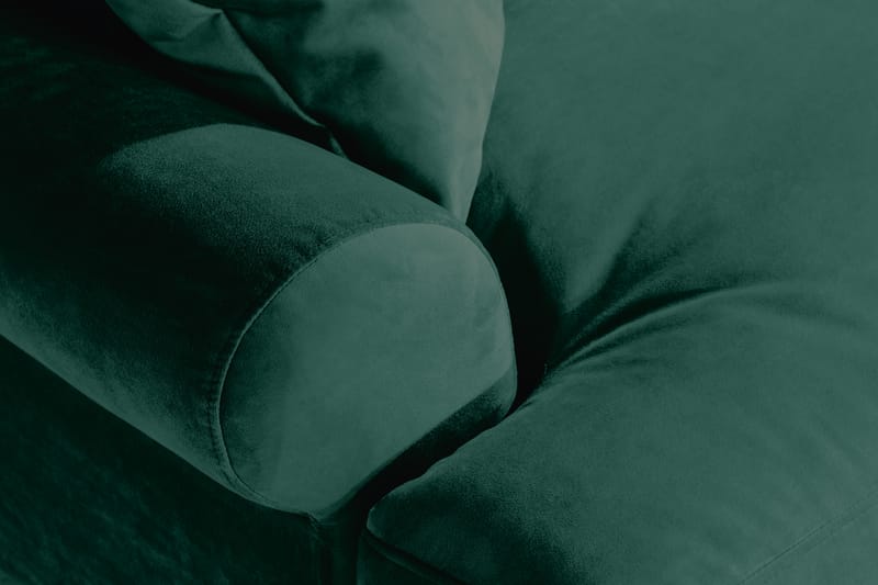 Loveseat Webber Sammet - Mörkgrön|Mässing - Möbler - Fåtölj & stolar - Fåtölj - Sammetsfåtölj