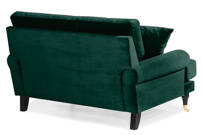 Loveseat Webber Sammet - Mörkgrön|Mässing - Möbler - Fåtölj & stolar - Fåtölj - Sammetsfåtölj