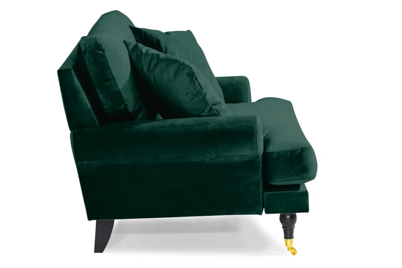 Loveseat Webber Sammet - Mörkgrön|Mässing - Möbler - Fåtölj & stolar - Fåtölj - Sammetsfåtölj