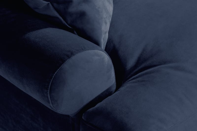 Loveseat Webber Sammet - Midnattsblå|Krom - Möbler - Fåtölj & stolar - Fåtölj
