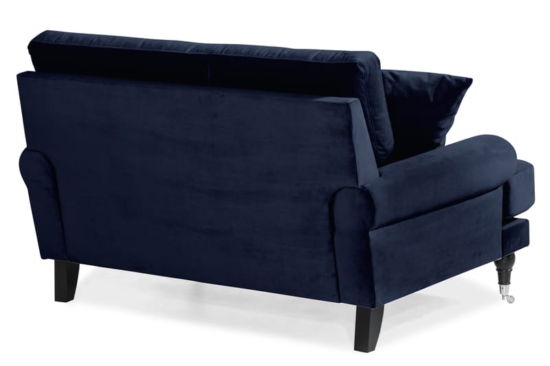 Loveseat Webber Sammet - Midnattsblå|Krom - Möbler - Fåtölj & stolar - Fåtölj