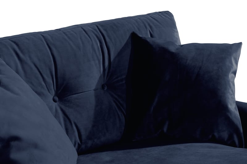 Loveseat Webber Sammet - Midnattsblå|Krom - Möbler - Fåtölj & stolar - Fåtölj