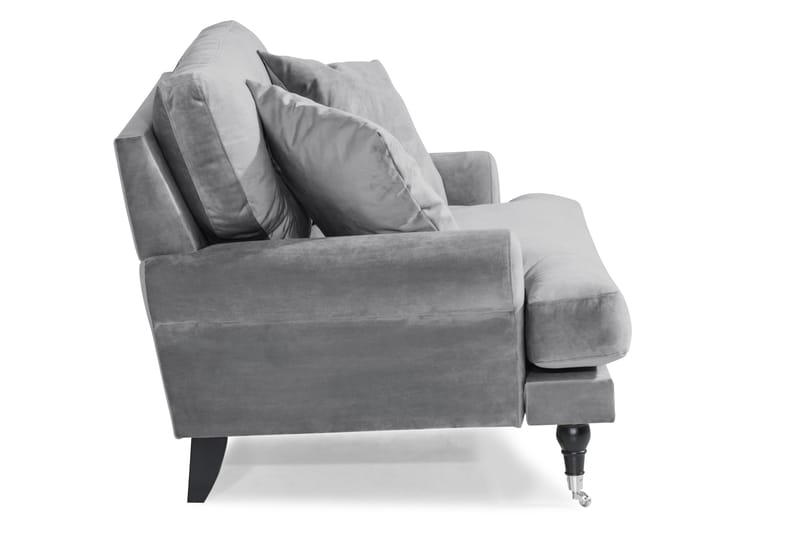Loveseat Webber Sammet - Silvergrå|Krom - Möbler - Fåtölj & stolar - Fåtölj - Sammetsfåtölj