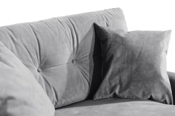 Loveseat Webber Sammet - Silvergrå|Krom - Möbler - Fåtölj & stolar - Fåtölj - Sammetsfåtölj