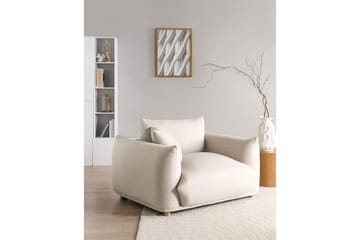 Fåtölj Luvos - Beige, ljust trä - Möbler - Fåtölj & stolar - Fåtölj