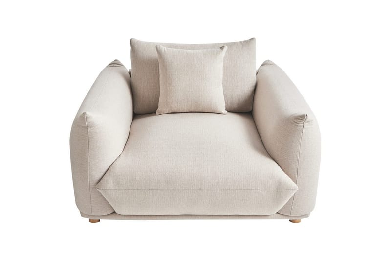 Fåtölj Luvos - Beige, ljust trä - Möbler - Fåtölj & stolar - Fåtölj