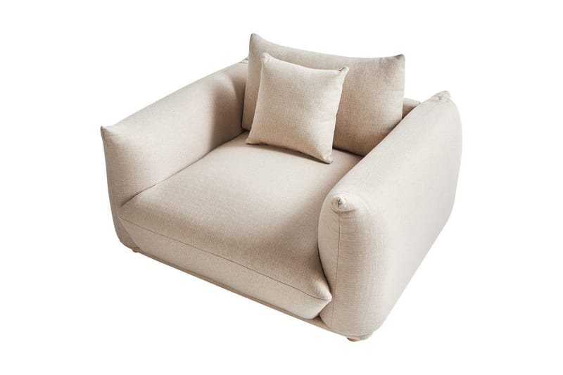 Fåtölj Luvos - Beige, ljust trä - Möbler - Fåtölj & stolar - Fåtölj