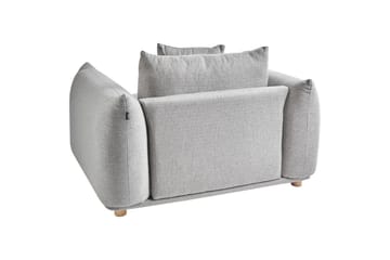 Fåtölj Luvos - Grå, ljust trä - Möbler - Fåtölj & stolar - Fåtölj