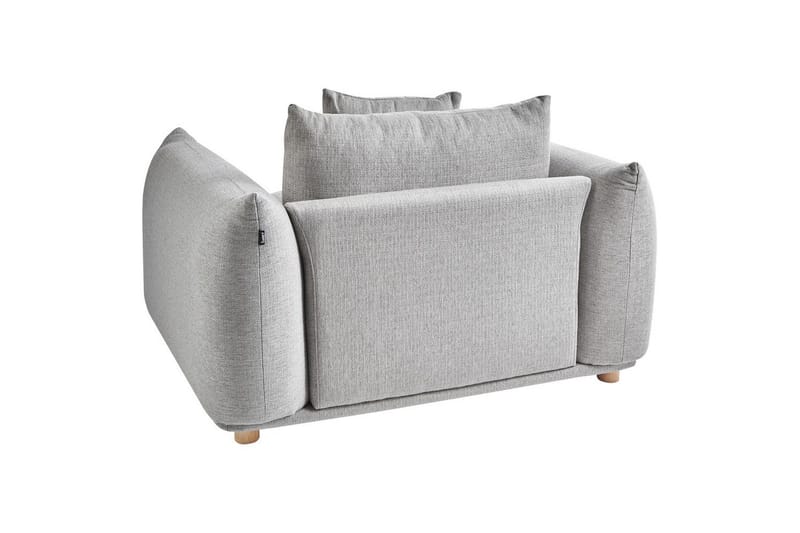 Fåtölj Luvos - Grå, ljust trä - Möbler - Fåtölj & stolar - Fåtölj