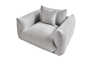 Fåtölj Luvos - Grå, ljust trä - Möbler - Fåtölj & stolar - Fåtölj