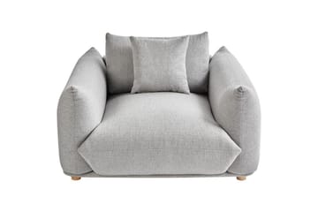 Fåtölj Luvos - Grå, ljust trä - Möbler - Fåtölj & stolar - Fåtölj