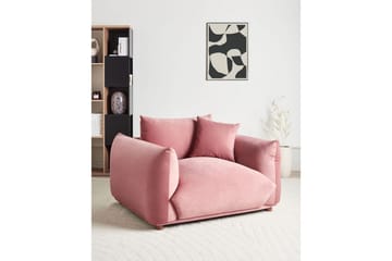 Fåtölj Luvos - Rosa, mörkt trä - Möbler - Fåtölj & stolar - Fåtölj