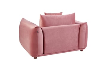 Fåtölj Luvos - Rosa, mörkt trä - Möbler - Fåtölj & stolar - Fåtölj