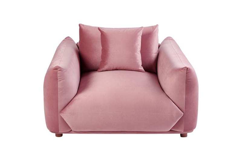 Fåtölj Luvos - Rosa, mörkt trä - Möbler - Fåtölj & stolar - Fåtölj