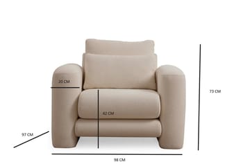 Makhan Fåtölj - Ljusbeige - Möbler - Fåtölj & stolar - Fåtölj