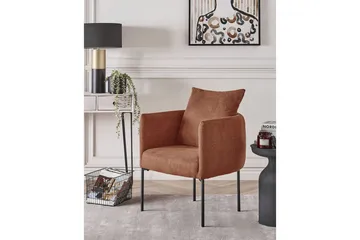 Fåtölj Malmos - Guldbrun, Svart - Möbler - Fåtölj & stolar - Fåtölj