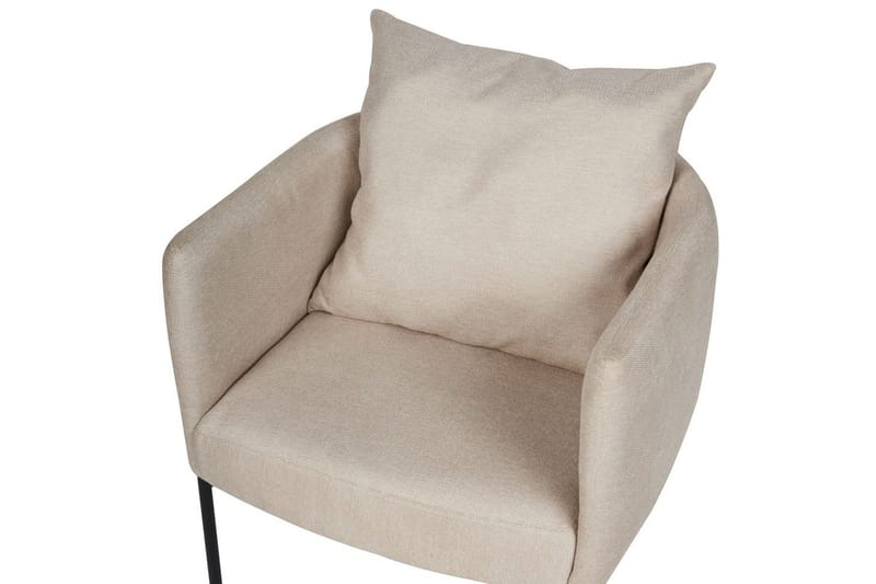 Fåtölj Malmos - Ljusbeige, svart - Möbler - Fåtölj & stolar - Fåtölj