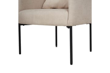 Fåtölj Malmos - Ljusbeige, svart - Möbler - Fåtölj & stolar - Fåtölj
