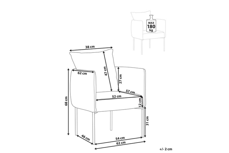 Fåtölj Malmos - Mörkbrun, Svart - Möbler - Fåtölj & stolar - Fåtölj