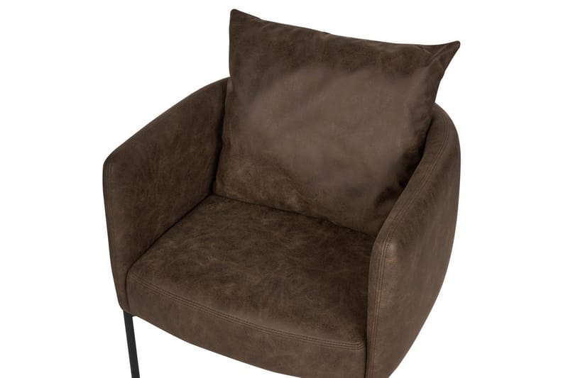 Fåtölj Malmos - Mörkbrun, Svart - Möbler - Fåtölj & stolar - Fåtölj