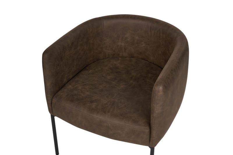 Fåtölj Malmos - Mörkbrun, Svart - Möbler - Fåtölj & stolar - Fåtölj