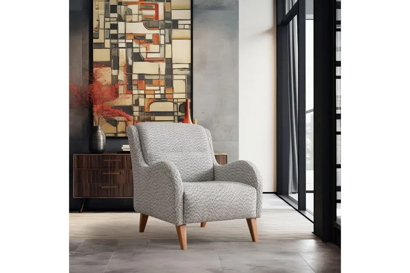 Mami Öronlappsfåtölj - Cream/Blå - Möbler - Fåtölj & stolar - Fåtölj - Öronlappsfåtölj